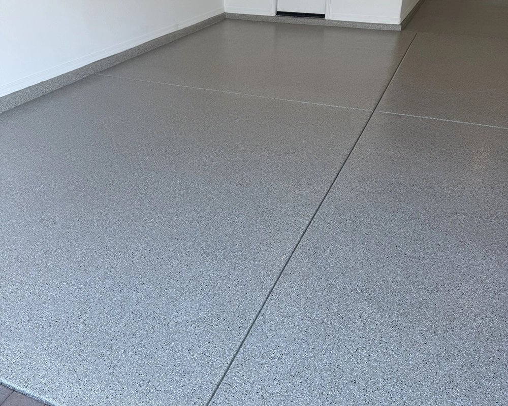 Phoenix epoxy garage flooring installation by Floor Kings showing before and after transformation