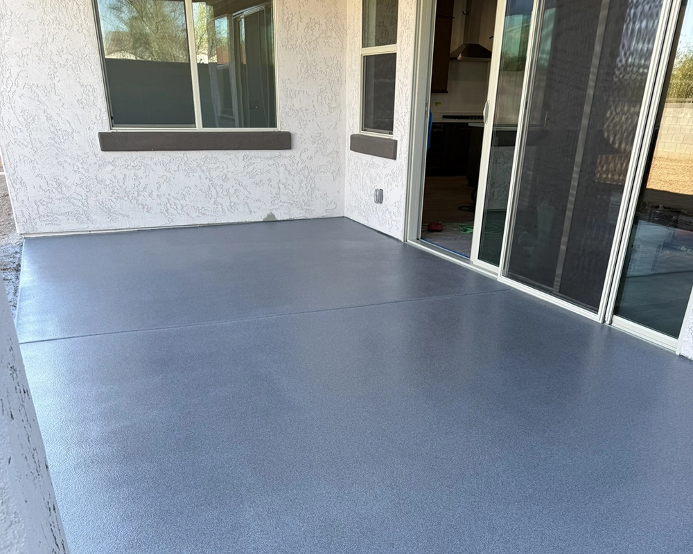 Epoxy garage floor coating in Scottsdale Arizona withstanding extreme desert heat and UV