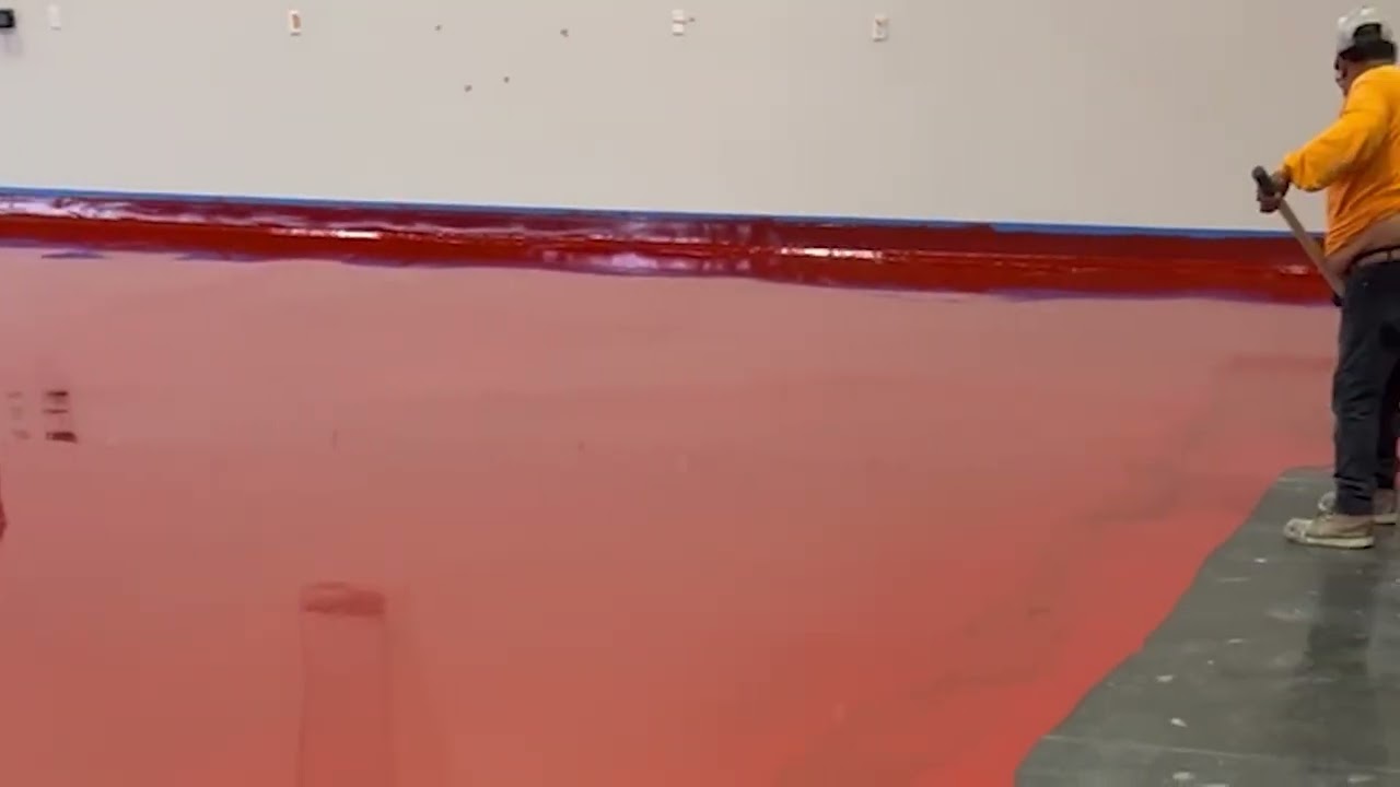 Custom Red Epoxy Flooring