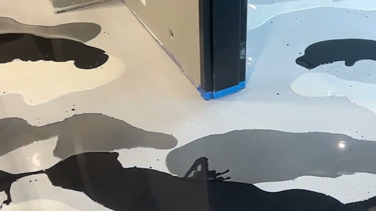 Custom Black & White Epoxy Flooring